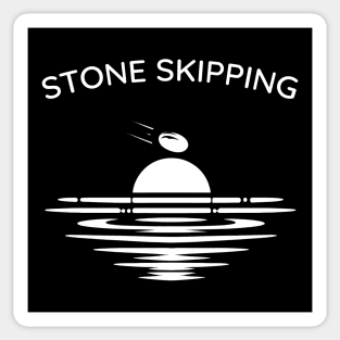 Stone Skipping Skimming Sticker